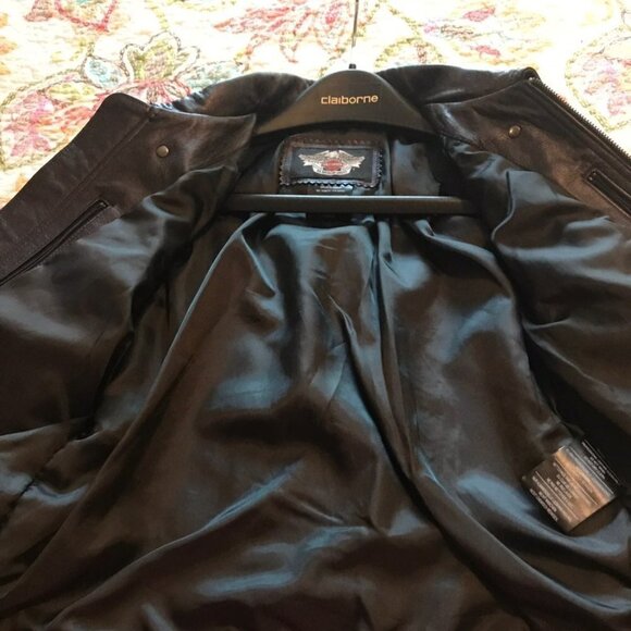 Women's Harley Davidson Leather Jacket Dark Purple​​​​​​​​ - Picture 7 of 9